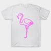 T Shirt Women Pink Flamingo Beautiful Bird Neon Gift Harajuku Print Kawaii Tshirt Summer Short Sleeve Female T-Shirt Top Tee