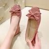Ladies Footwear Slip-on Square Toe With Bow Women's Flat Shoes Comfortable Chic and Elegant Low Price Korean Style Popular Shoe
