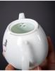 High Quality White Porcelain Teapot Exquisite Enamel Color Teapot With Tea Strainer Handmade Ceramics Teaware Tea Set