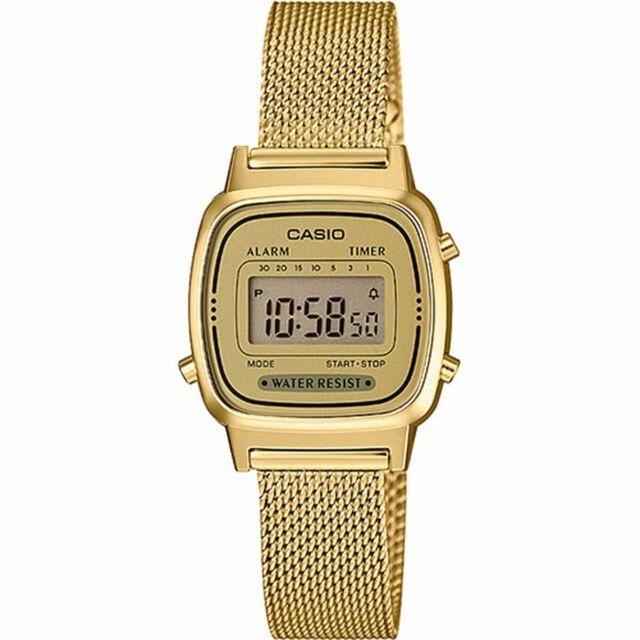 CASIO VINTAGE Mod. ICONIC MINI STEEL - GOLD MESH LA-670WEMY-9EF