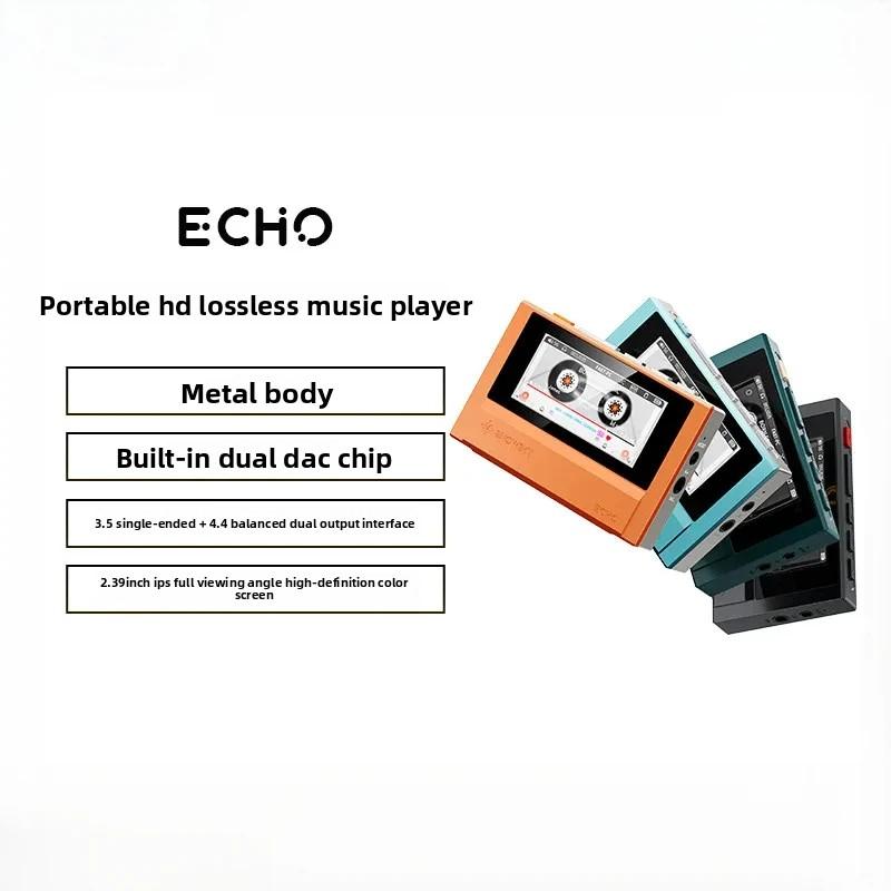 FiiO SnowSky ECHO MP3 Player Bluetooth Lossless Decoder Dual Output Support DSD WAV Hi-Res Audio Player Portable MP3 Custom Gift