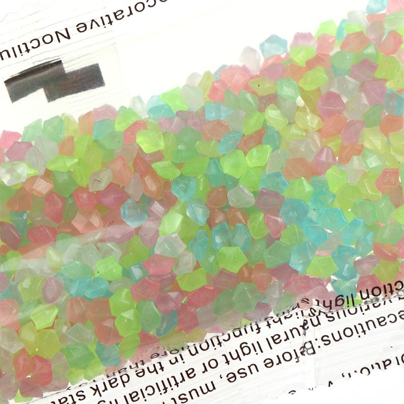 1000 шт. светящийся песок, светящаяся в темноте галька, камень, домашний сад, уличная дорожка, украшение для газона, аквариумный декор, 3-5 мм