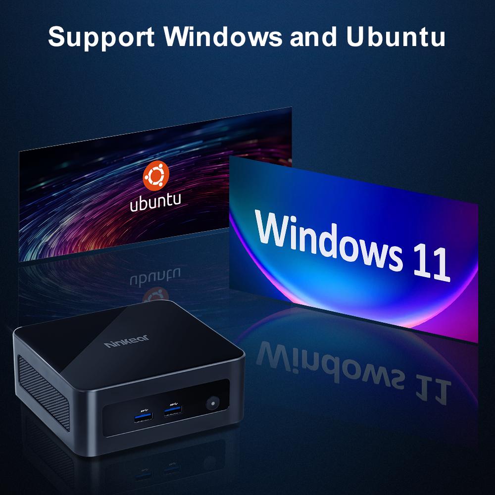 Ninkear MINI PC N13 Intel 13th i5-1340P до 4,6 ГГц 16 ГБ DDR4 + 1 ТБ SSD wifi6 12C16T Поддержка 4K 3 дисплея Компьютер
