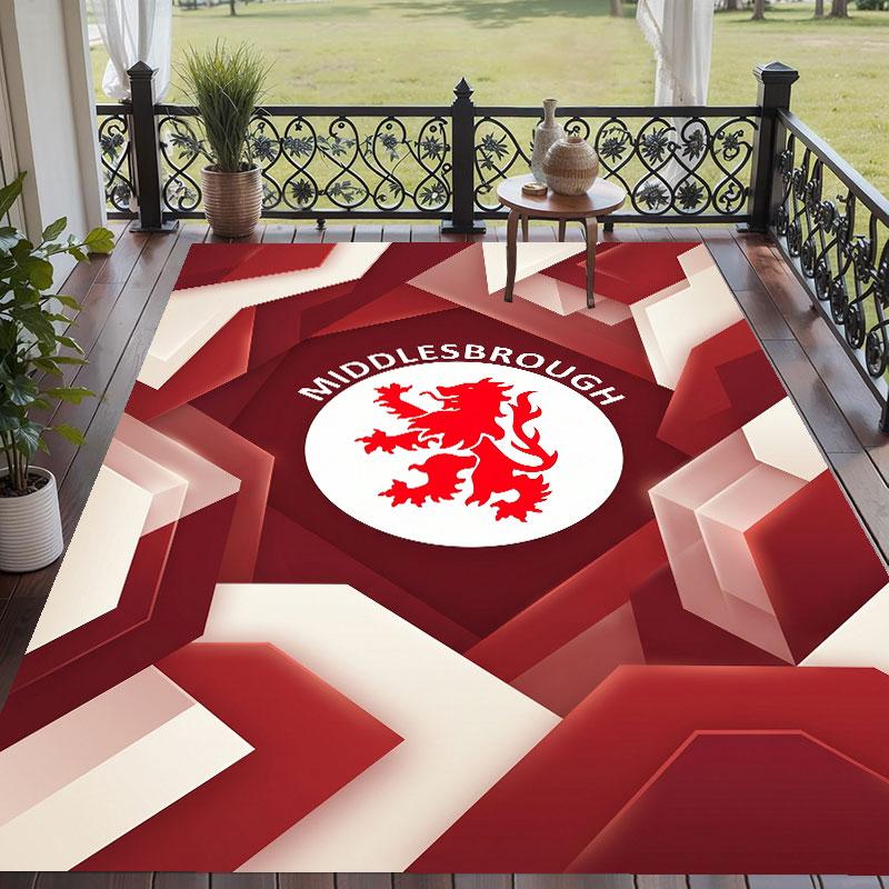 Soft Floor Carpet Middlesbrough FC Pattern Area Rug Decorative Mat For Home Room Decoration