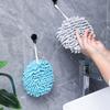 1Pc Simple Style Chenille Hand Towel Super Absorbent Quick Dry Wipe Fiber Ball Kitchen Bathroom Hanging Towel Cute Wipe Sponge