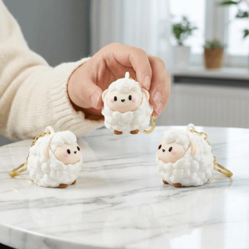 3D Printed Sheep Fidget Clicker Plastic Fidget Clicker Charm Cartoon Lamb Bag Charm Children