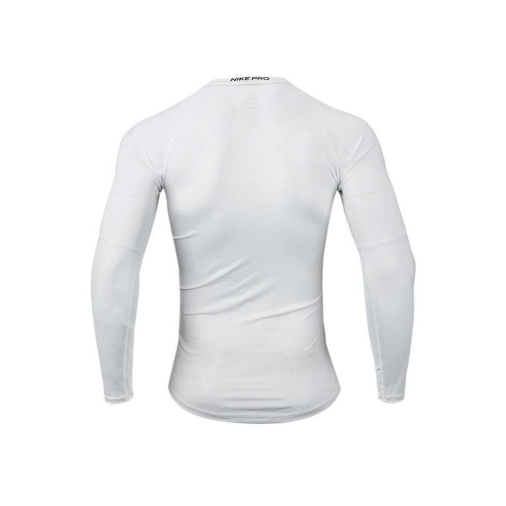 Nike Solid Color Crew Neck Fitted Long Sleeve T-Shirt Men Tops White FB7920-100