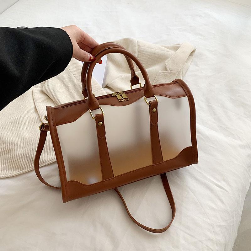 Модная дорожная сумка, новая женская сумка, весна/лето, большая вместительная сумка, прозрачная сумка через плечо на одно плечо, сумка для фитнеса