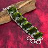 Faceted Peridot Bracelet Jewelry, 925 Solid Sterling Silver, Gemstone Jewelry Adjustable Chain Bracelet For Her