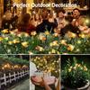 Solar Landscape Path Lights 8 LEDS Honey Bee Garden Decoration Outdoor Waterproof Solar Lights for Christmas Patio Pathway Yard