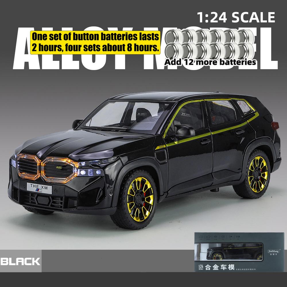 1:24 BMW The XM Литая модель автомобиля Сплав Звук Свет Украшения Симуляция Настольный дисплей Праздничный подарок С парнем Дети