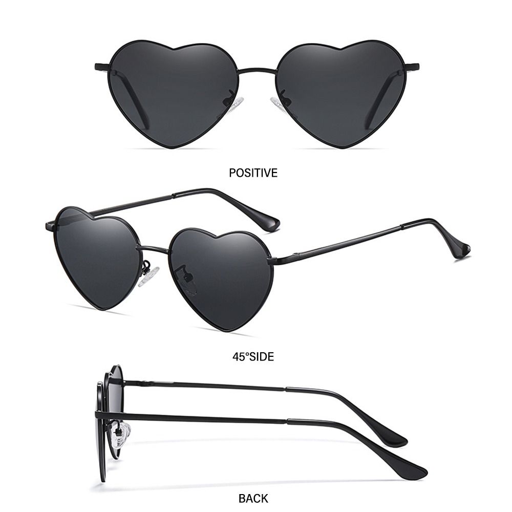 Vintage Fancy Accessories Metal Frame Heart-Shaped Sunglasses Shades 90s Glasses Heart Sun Glasses