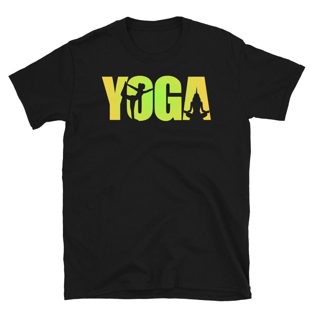 YOGA Vintage Sunset Text Funny YOGA Peace Summer Namaste T-Shirt