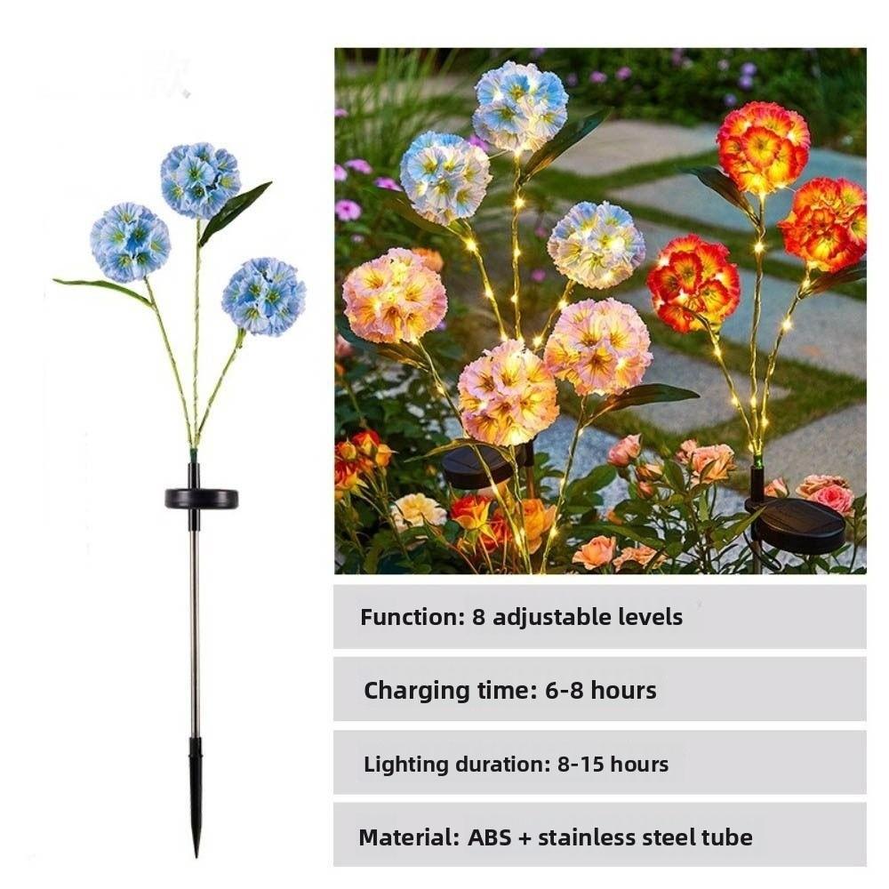 with 3 Head Simulation Flower Lamp Ground Mounted Landscape Light  for Yard Garden House