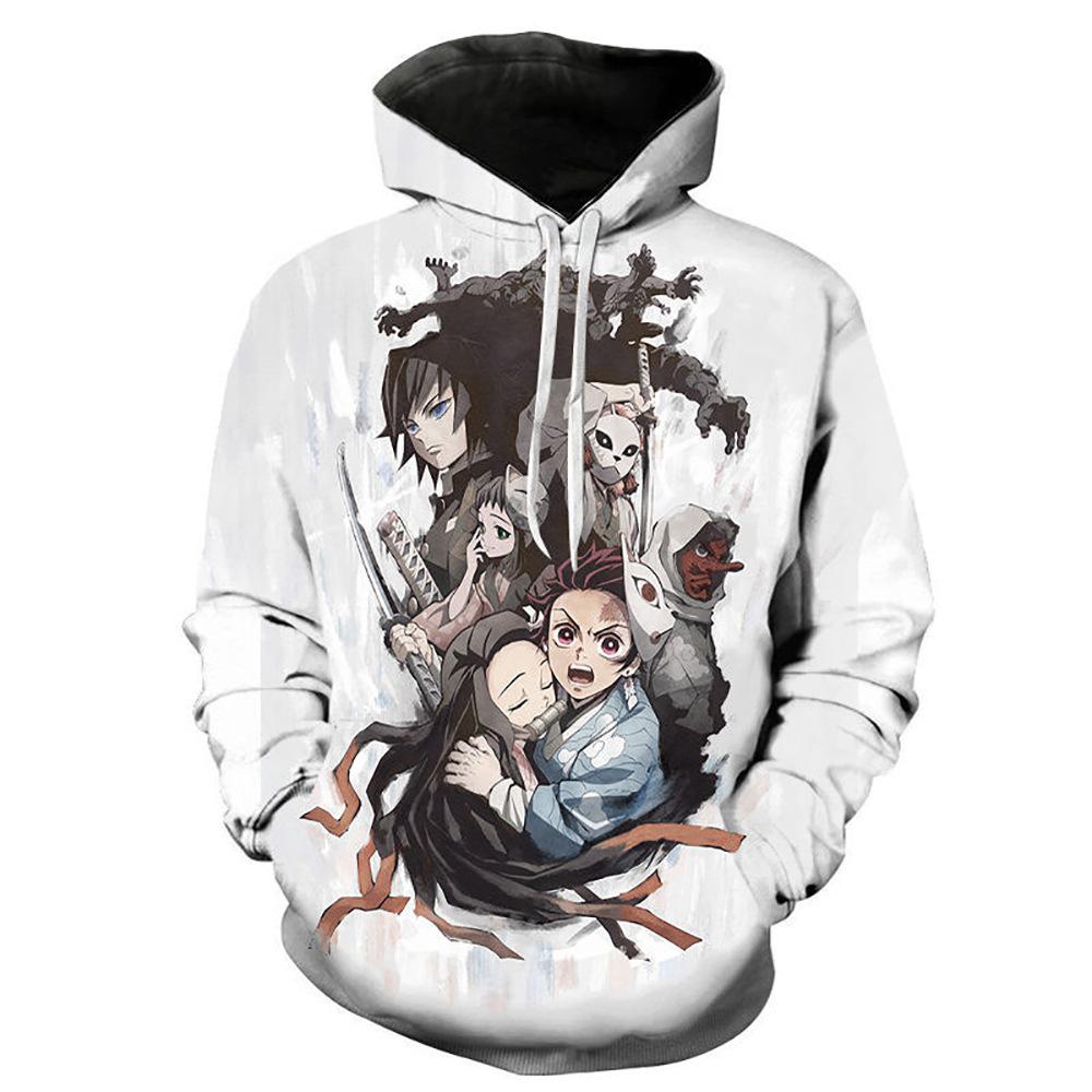 Аниме Demon Slayer Series 3D Printed Man's Spring New Style Hooded Long Sleeve Hoodie Fashion Casual Cotton Pullover Clothing