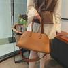 Genuine Leather Minimalist Large-Capacity Tote and Shoulder Bag