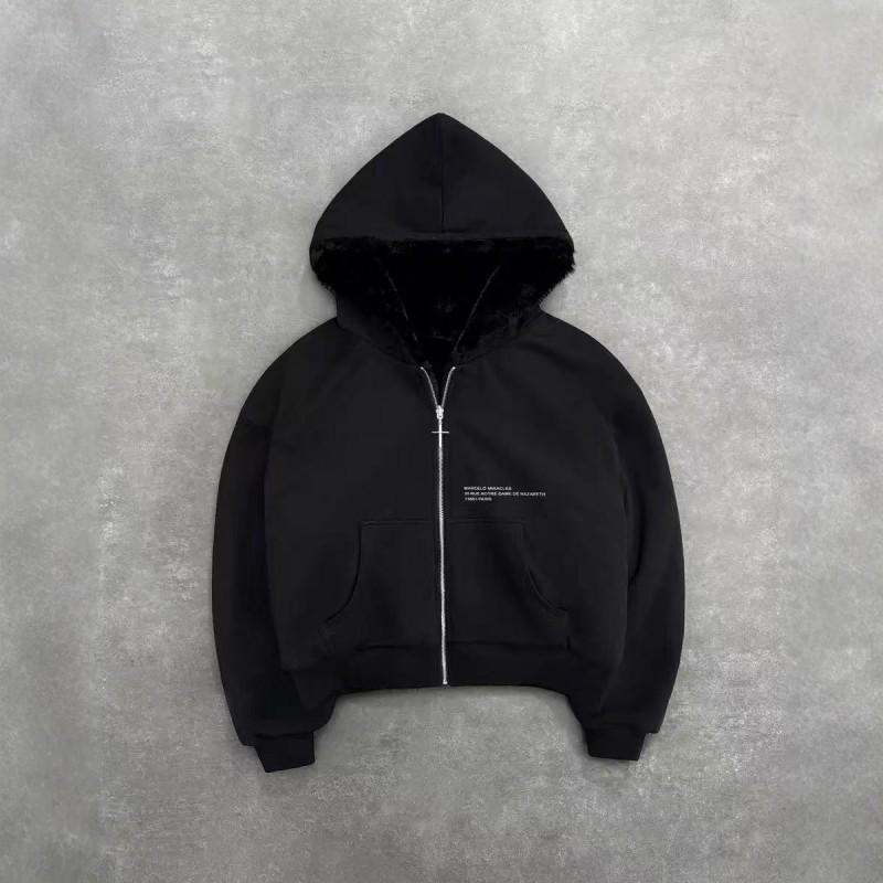 Mens Reversible Leopard Print Hooded Zip-Up Oversized Sweatshirt Winter Casual Wear