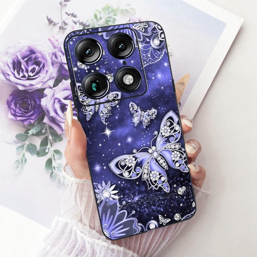 For Motorola Signature 6.8'' Case Cute Cat Cartoons Pattern Soft Silicone TPU Funda For MotoX70 Air Pro Signature Back Covers