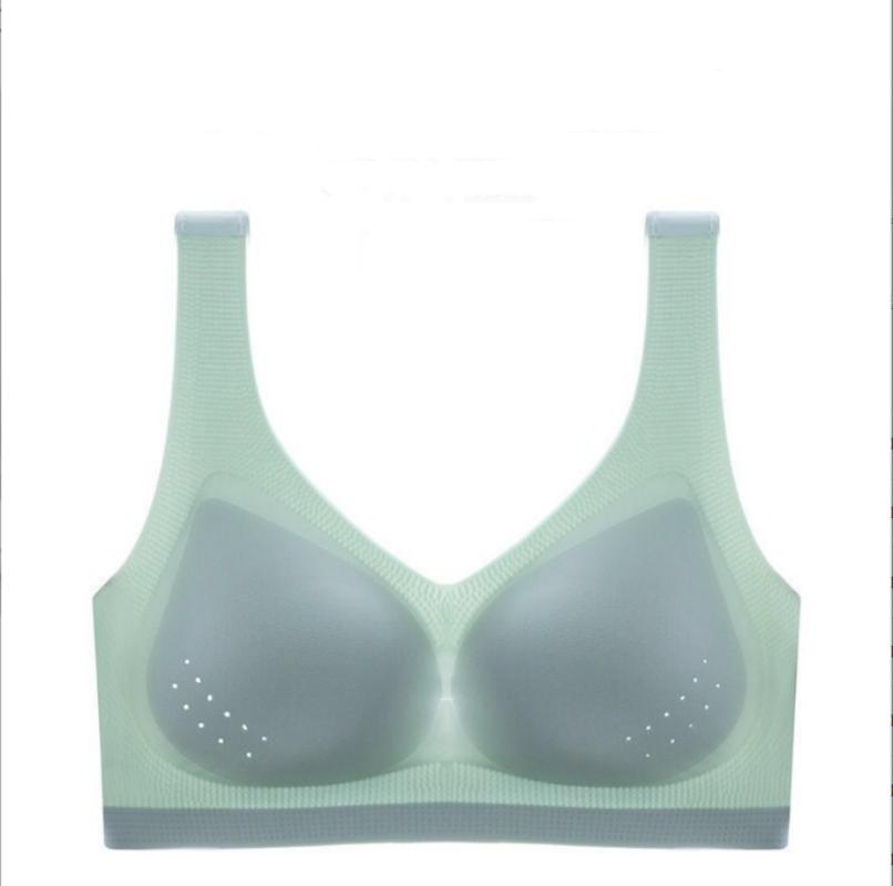 Women's Bra Sexy Solid Color Seamless Large Size Ice Silk Unwired Bra Vest Bralette Women Lingerie