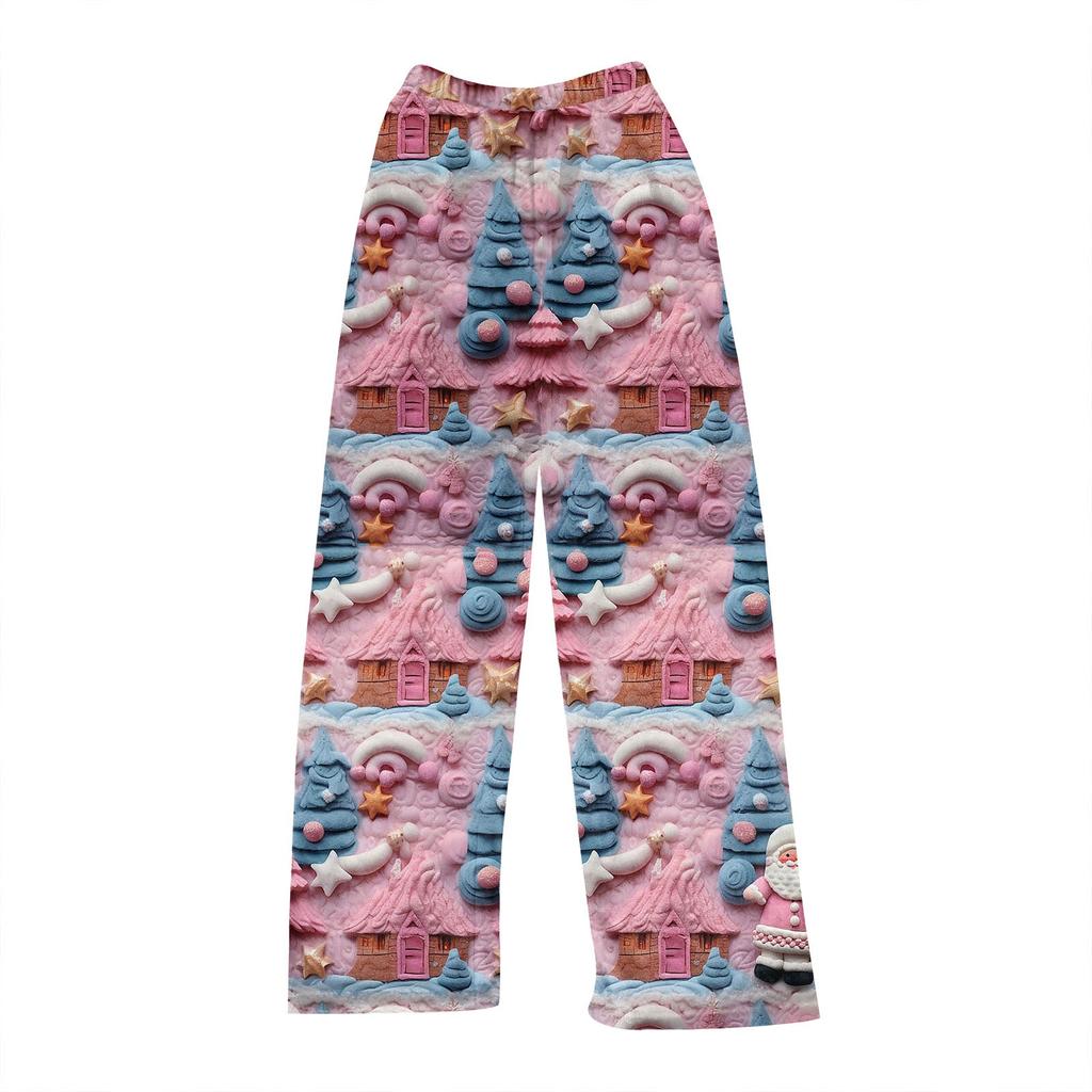 Женские зимние клетчатые брюки, длинные брюки, спортивные брюки