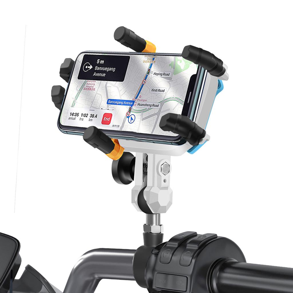 Motorcycle Phone Mount Holder Waterproof Motorcycle Cell Phone Holder Anti-theft 360° Rotation M10