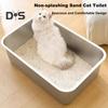 Cat Litter Box Easy To Clean Stainless Steel Pet Toilet Large Space Low Entry Pet Litter Box for Cats Rabbits Ferrets