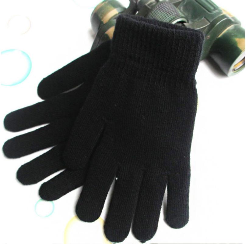 1 пара утепленных унисекс зимних теплых перчаток с закрытыми пальцами, утолщенные аксессуары, вязаные перчатки, варежки, перчатки для верховой езды для женщин