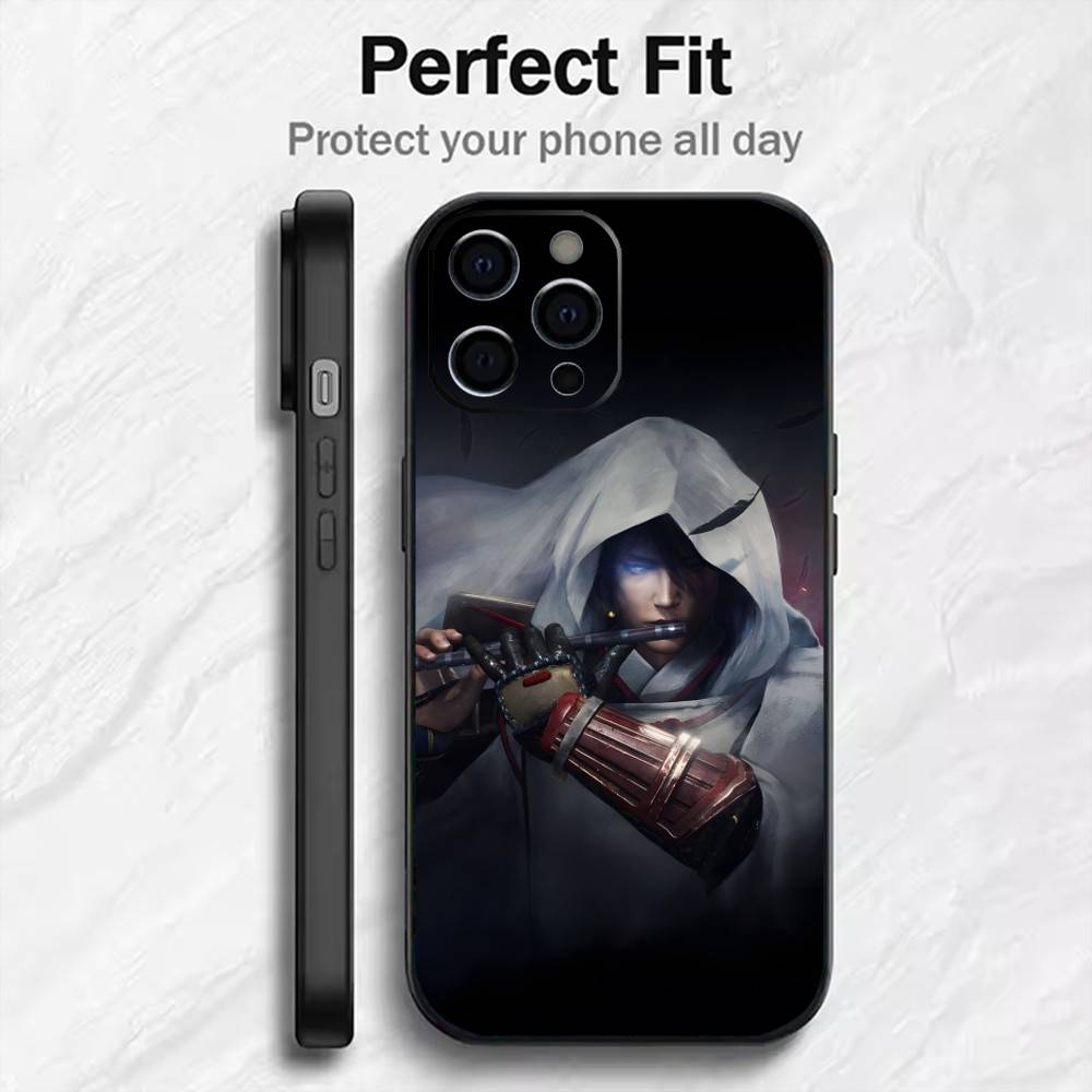 Игровой Чехол для Телефона N-Nioh2 С рисунком 'Panting N' Для iPhone17,16,15,14,13,12 Plus,Max Мягкий Силикон Черный Чехол