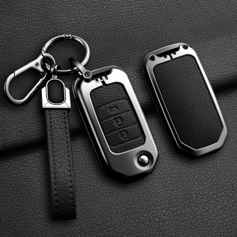 Чехол для автомобильного ключа в стиле сплава для Honda Accord Civic CR-V HR-V HRV Crider Jade Odyssey 2/3 кнопки, аксессуары