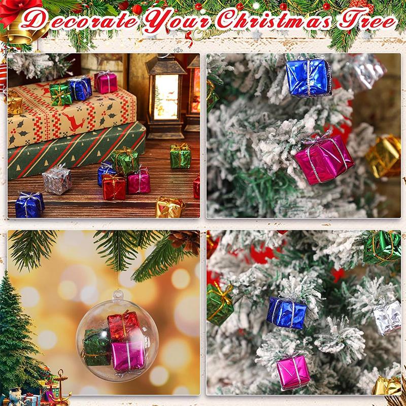 6/12Pcs Christmas Decoration Color Gift Box Hanging Christmas Tree Pendant Ornament for Home New Year Party Navidad 2026 Decor