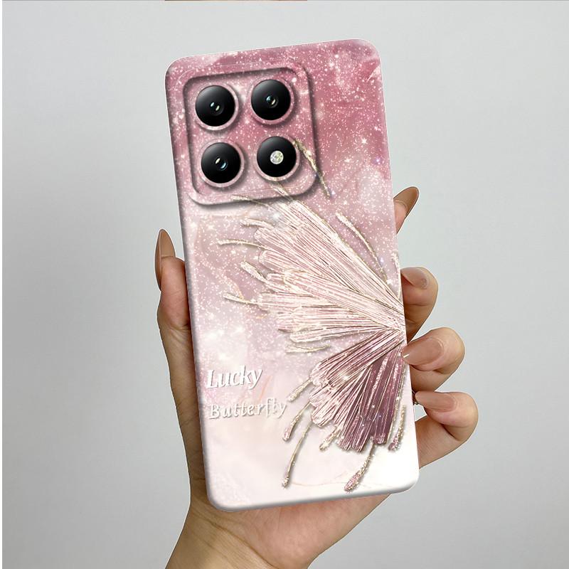 Чехол для телефона Xiaomi 14T Pro 14Tpro, мягкий силикон TPU, милый окрашенный корпус, с рисунком из мультфильма, ударопрочная защитная задняя крышка