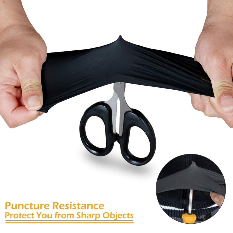 20/100PCS Black Nitrile Gloves Disposable Washing Gloves for Car Auto Household Cleaning Kitchen Beauty Salon Working Gloves