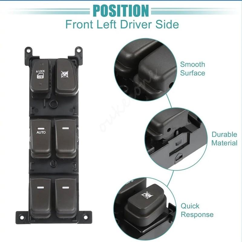 93570-3K600 For Hyundai NF Sonata 2008 2009 2010 Front Left Electric Power Window Switch Lifter Control Regulator Button Parts
