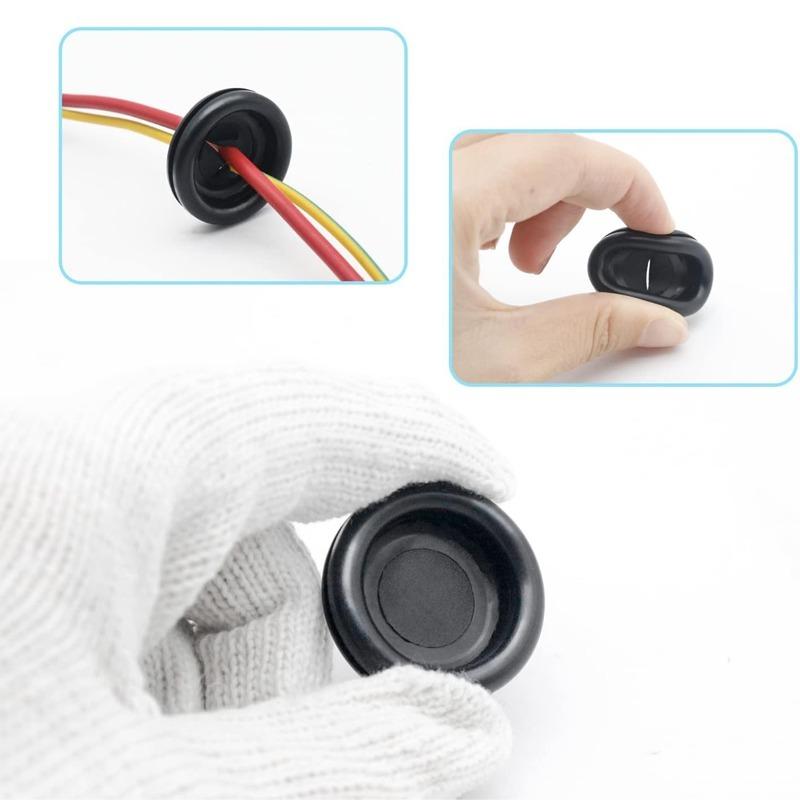 Rubber Grommet Ring Assortment Kit Ring Gasket Firewal Hole Plug Set for Cable Wire Electrical Plumbing Automotive Protection