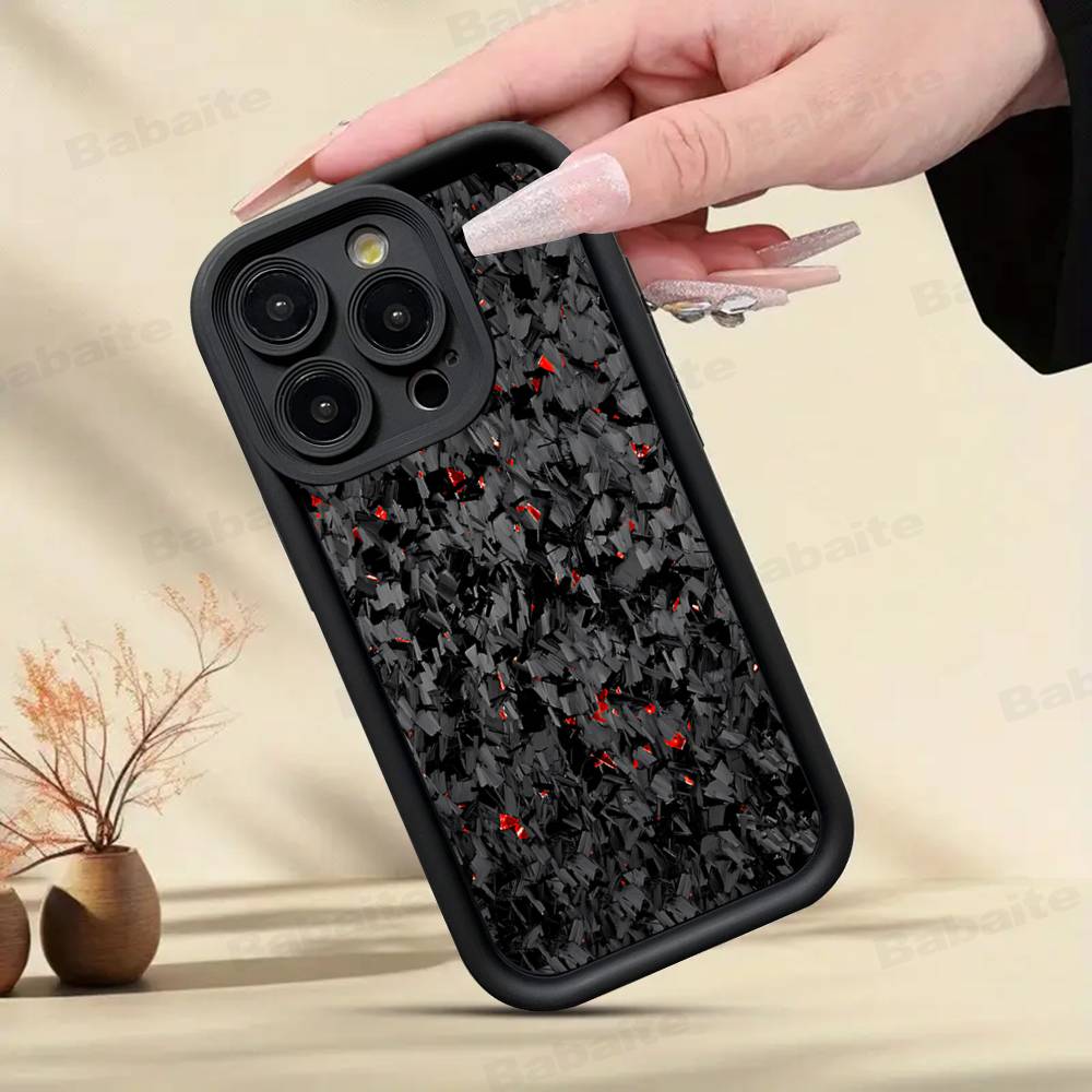 Чехол для телефона из кованого карбона Fundas для IPhone 16 15 14 Plus 13 12 11 17 Pro Max Pro Мягкий чехол
