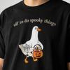 Funny Goose Spooky Halloween Graphic Unisex T-Shirt Cute Ghostly Tee