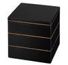 J-kitchens Made In Japan Heavy Box 3 Tiers 5.5 Dimensions Shichifuku Black 16.5cm X 16.5cm X 16.5cm