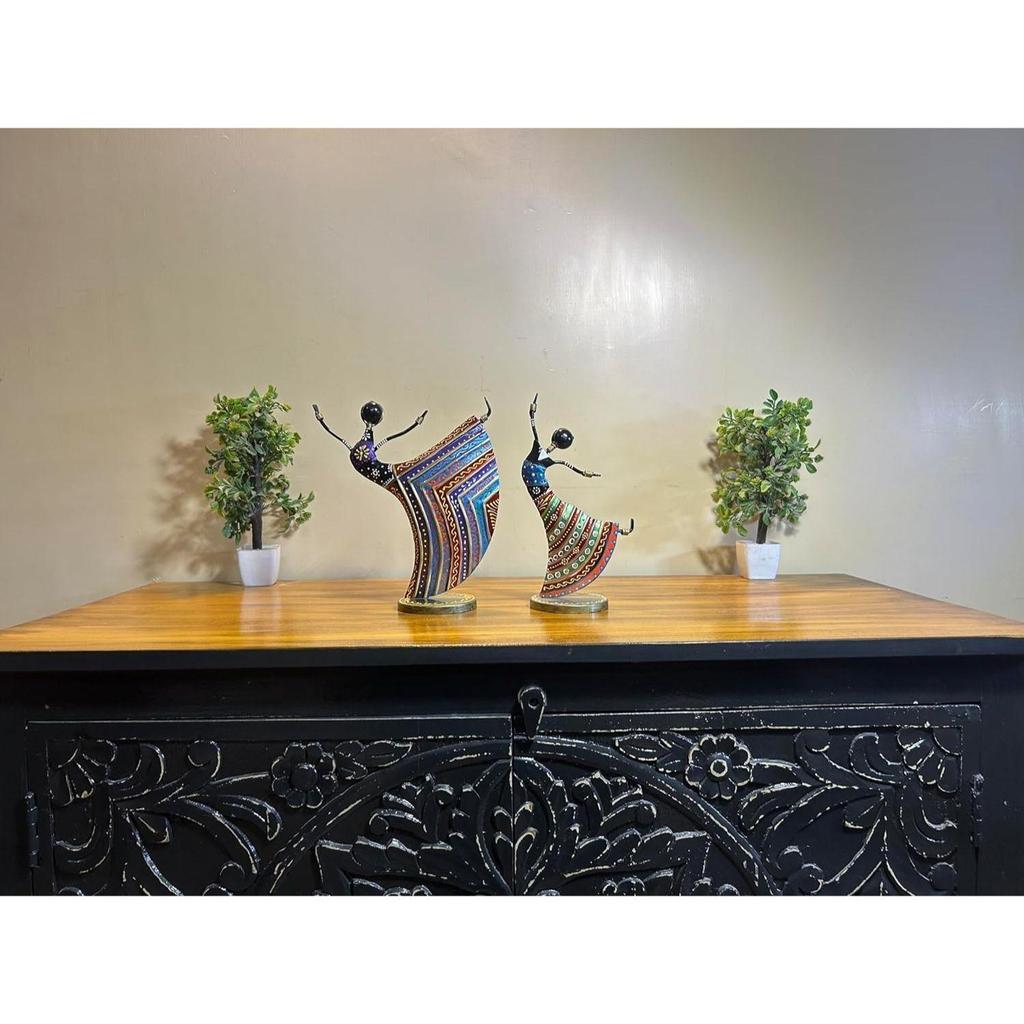 Металлическая танцующая раджастханская леди, украшение стола, статуэтка музыканта из металла ручной работы