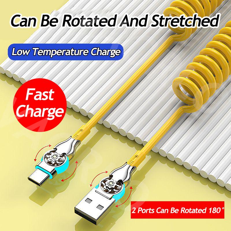 VAORLO Удлинительный кабель 120 Вт 6 А, кабель для быстрой зарядки для Type-C Micro 8Pin, кабель для суперзарядки, поддержка передачи данных по USB-линии