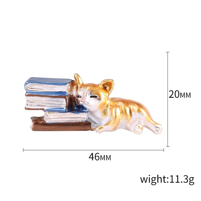 Креативный дизайн Милая ленивая брошь в виде кота, аксессуары для одежды, булавка для воротника