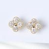 [Bijouholic] Серьги из серебра 925 пробы 'Двойной клевер'