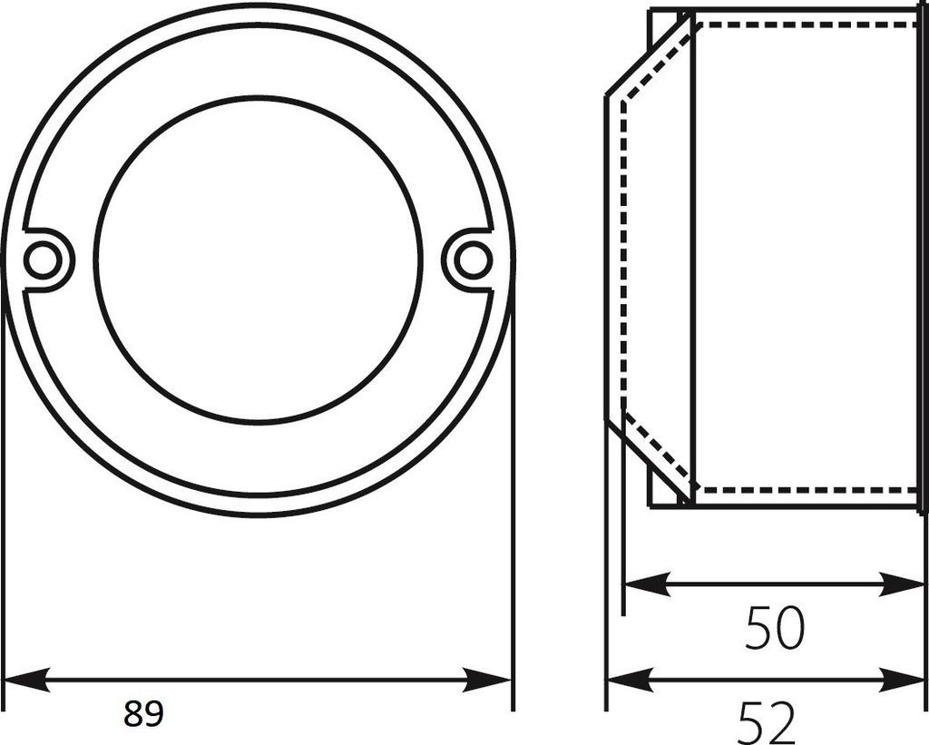 Installation box for plasterboards, plasterboard, Ø 80 , flush-mounted