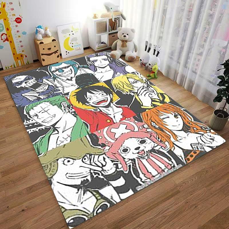 Colorful Anime Character Pattern Carpet for Bedroom or Living Room Suitable for use as an anti-slip for living room bedroom sofas