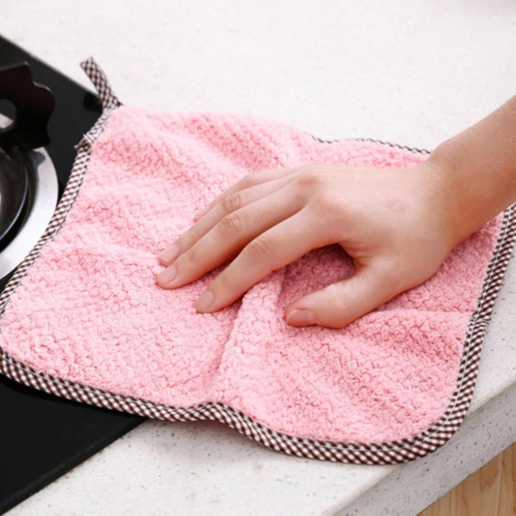 10pcs Quick Dry Rags, Kitchen Dish Cloths Dish Towels Cleaning Cloth Kitchen Cloth, Multipurpose Reusable Washcloths Cleaning Fast Drying Dish Rags