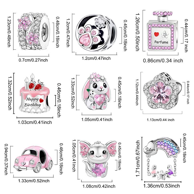 Медно-розовый пакет для торта Подвеска Туфли на высоком каблуке Бусины Подходят для изготовления браслетов и ожерелий своими руками Подарок Высококачественная Ювелирная Бижутерия
