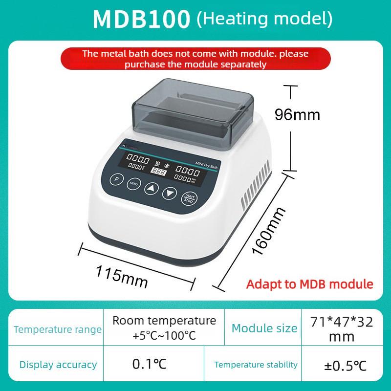 Mini Constant Temperature Metal Bath Heating and Cooling Laboratory Constant Temperature Mixer Oscillator Dry Thermostat