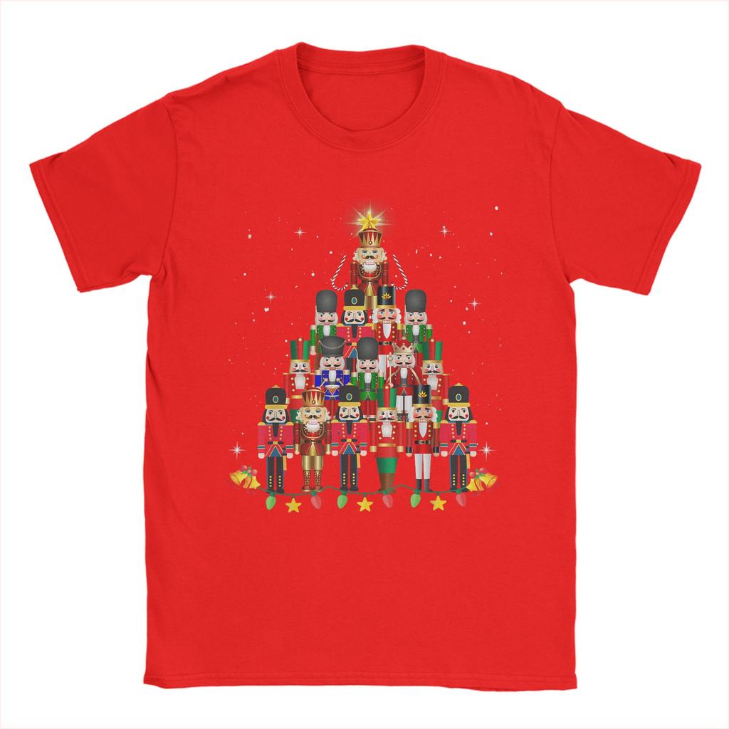Loudest Nutcracker Group Matching Family Holiday Funny Nutcracker Christmas Tree Pure Cotton T Shirt For Men T Shirts Tees Tops