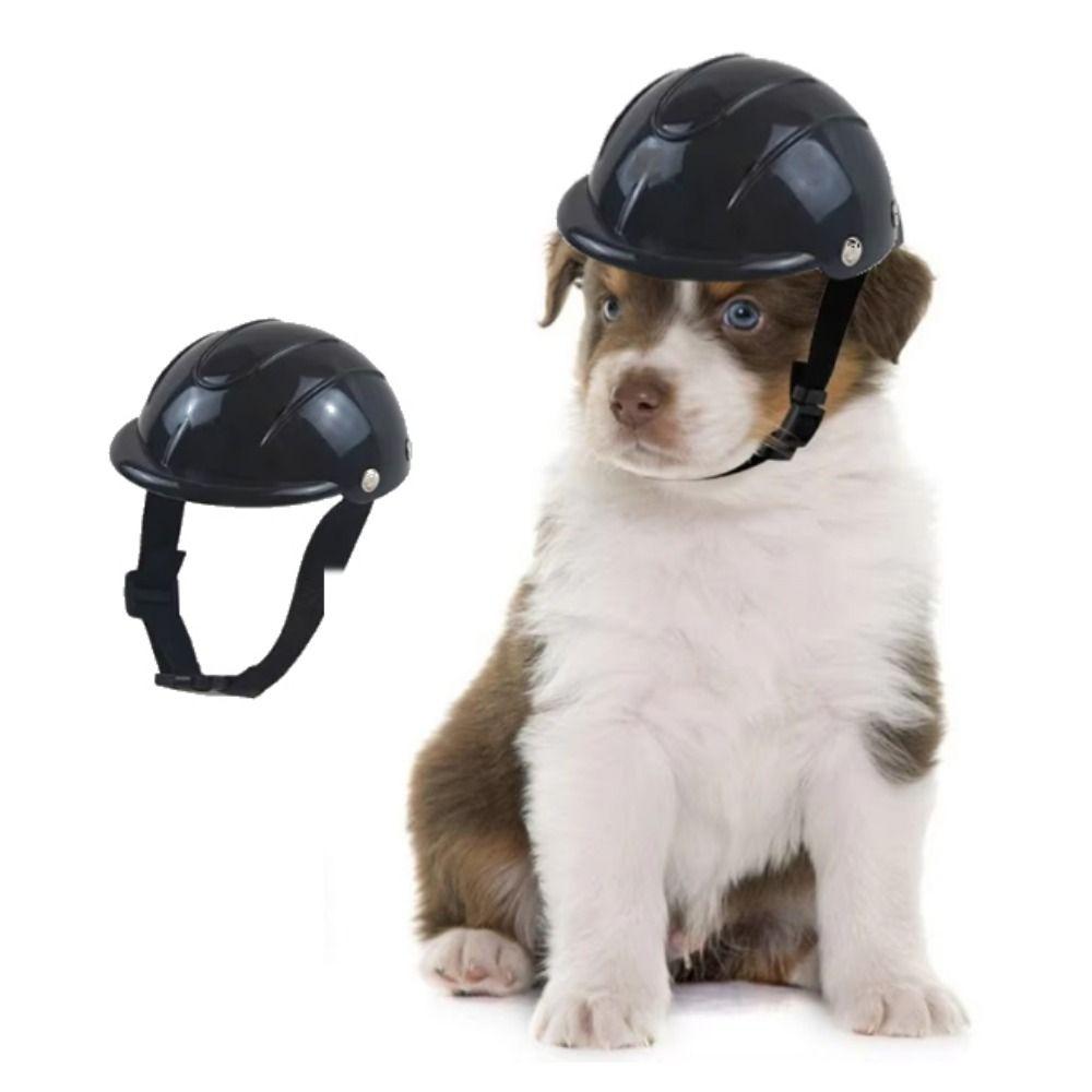 Adjustable Pet Safety Helmets Wear Resistant Pet Motorcycle Helmet Cap Dog Cycling Helmets  Outdoor
