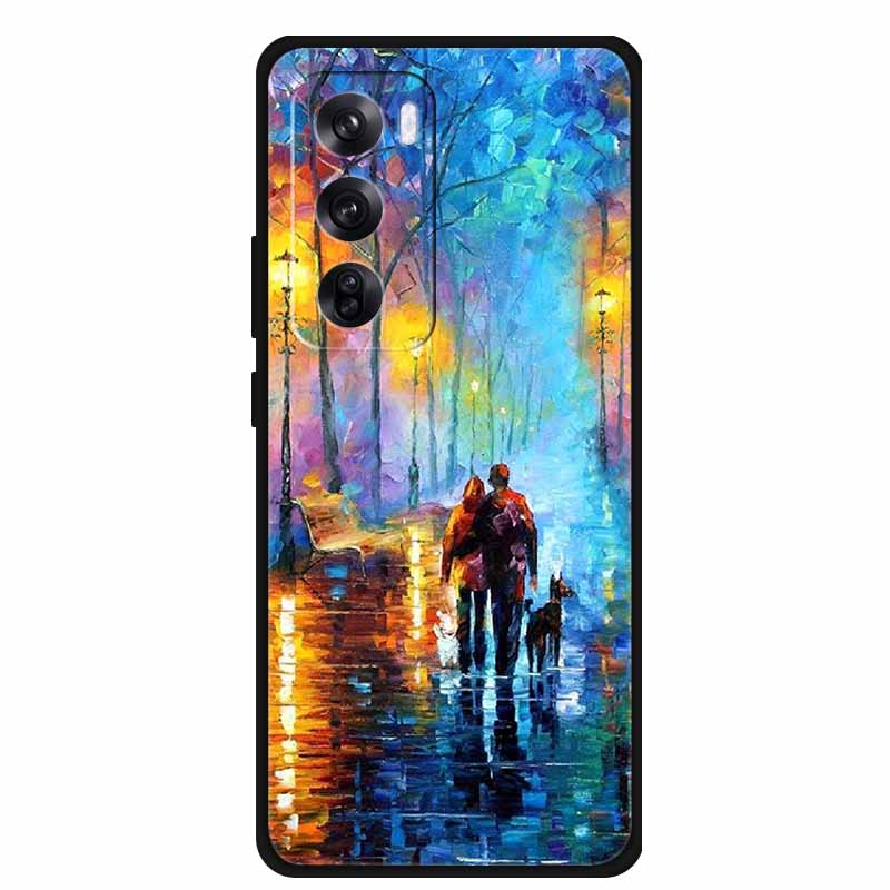 Чехол для OPPO Reno 12 / Reno12 Pro Глобальная версия Модный Принт Мягкий Силиконовый Задний Чехол Для Reno12 Pro Чехол с Кошкой Reno12 5G