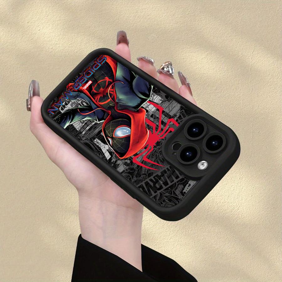 Милый чехол Marvel Человек-Паук для iPhone 16e 13 12 11 Pro Max 17 Air XS Max XR 15 16 14 Plus Мягкий чехол